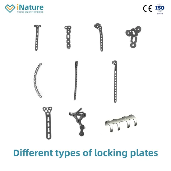 Pure Titanium Orthopedic Trauma Implants Surgical Instrument Radius Humeral Femoral Pelvis Proximal Distal Tibia Locking Plates with Stainless Steel Material