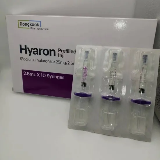 Popular Used Hyaron Prefilled Injection 2.5ml*10syringes Sodium Hyaluronate From Korea