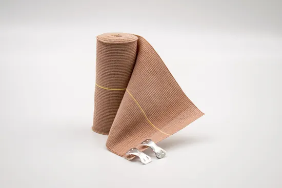 Elastic Bandage Wrap with Yellow Line – Premium Stretchable Bandage for Medical & Sports Use