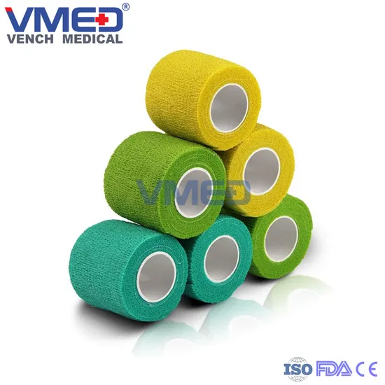 Colorful Medical Sport Self-Adhesive Cohesive Bandage.