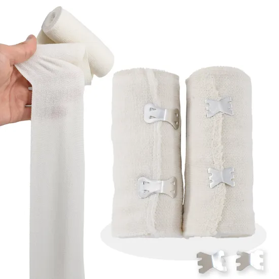 Medical Surgical Supplies Soft Hypoallergenic Cotton Spandex Fabric High Elastic Bandage