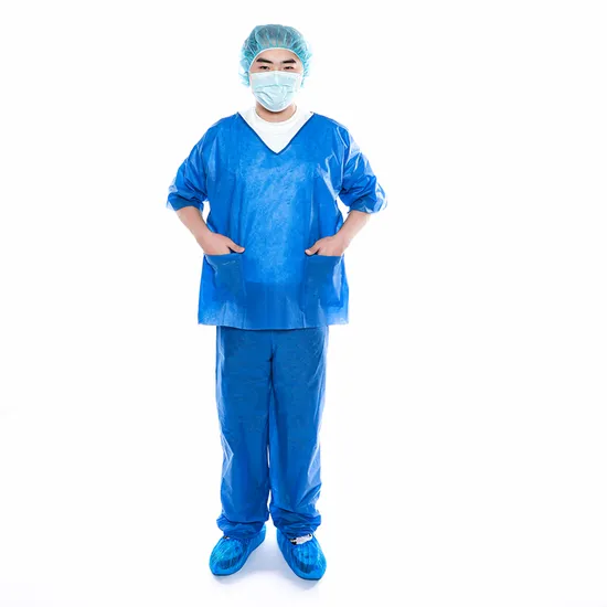 SMS Non-Woven Medicine Scrub Suit Disposable