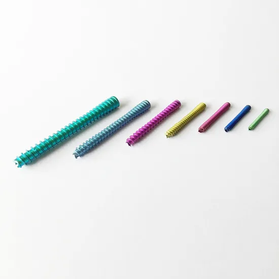 Canwell Headless Cannulated Compression Mini Bone Screw, Titanium Orthopedic Locking Screw Implant Medical