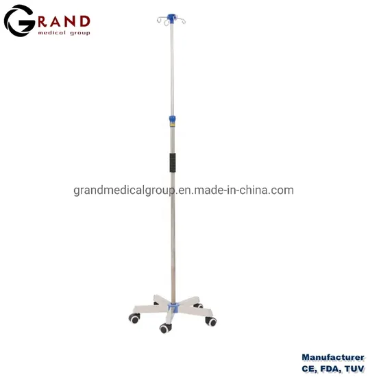 Transfusion Removable Stainless Steel Hook IV Pole Infusion