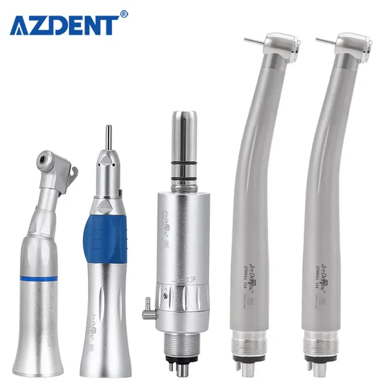 Azdent Dental Equipment High and Low Speed Contra Angle Straight Handpiece Kit