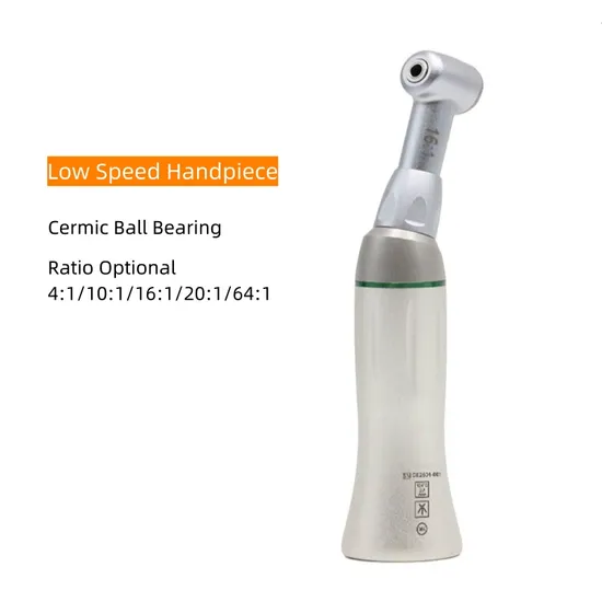 4: 1 Contra Angle Dental Latch Type Low Speed Handpiece with External Waterway