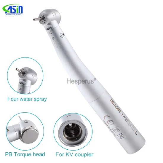 Dental High Speed Handpiece Fiber Optic LED Turbine Handpiece M8000 /M9000L for Kv Quick Coupling