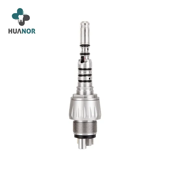 Dental LED Handpiece Spare Parts / Quick Coupling LED Light Coupler Connector 6 Hole for Fiber Optic Dental Handpiece