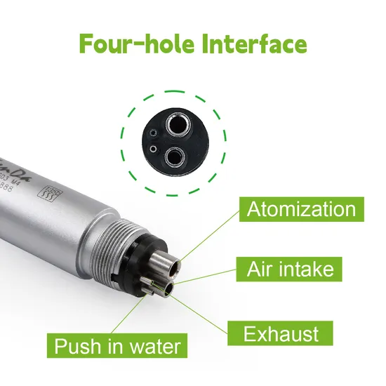 Portable Air Turbine Low Noise Dental Handpiece with Open Cartridge for Drilling