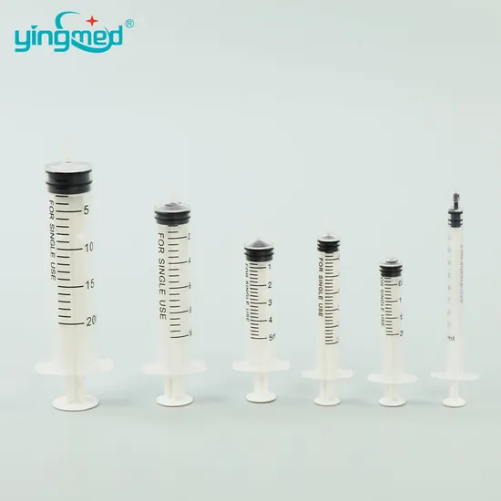 Medical Plastic Disposable Medical 1ml 3ml 5ml 10ml 20ml Syringe 1cc 3cc 5cc 10cc 20cc Syringes with Needle