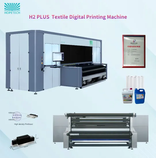 H2-Plus Industrial Large Format High Speed Multi-Pass Textile Digital Printing Machine Clothes Printing Machine