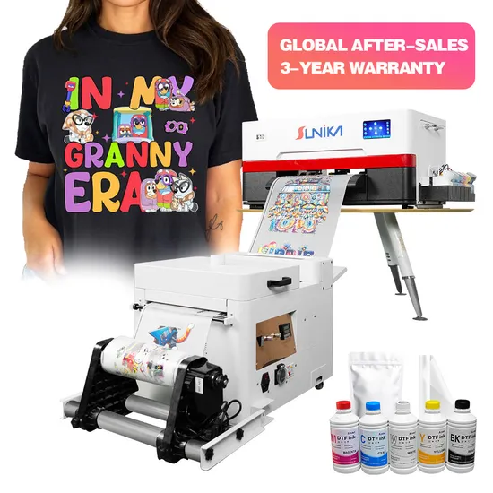 Sunika A3 Dtf Printer Cost-Effective 30cm T-Shirt Printing Machine with Pet Film Support