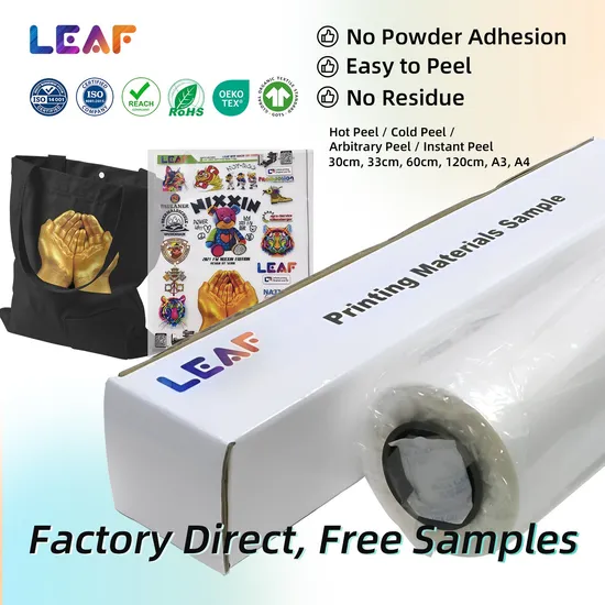 Leaf′s Ultra-Thin and Heat-Resistant Dtf Printing Film for Dtf Printer Printing