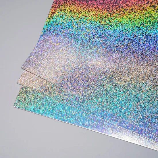 Eco-Friendly Recyclable Cosmetics Shiny Holographic Metallized Paper Film-Free for Fbb Packaging and Printing
