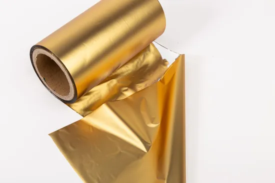 Pet Metalized Plastic Film for Food Packaging Material in Gold Color