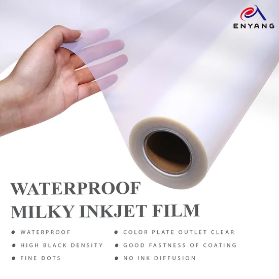 A3 A4 Waterproof Clear or Milky Transparency Inkjet Film for Inkjet Printers