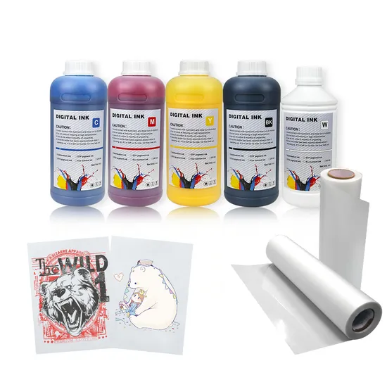 Premium Dtf Pigment Ink for Epson XP600 L1800 Dx5 I3200 White Ink Pet Film Printer