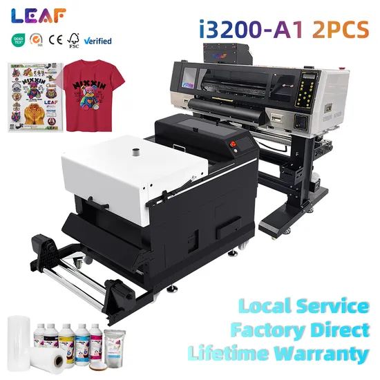 Leaf Dtf Printer White Ink T Shirt Digital Heat Transfer Dtf Pet Film Printer for Sale with Shaking Powder Machine