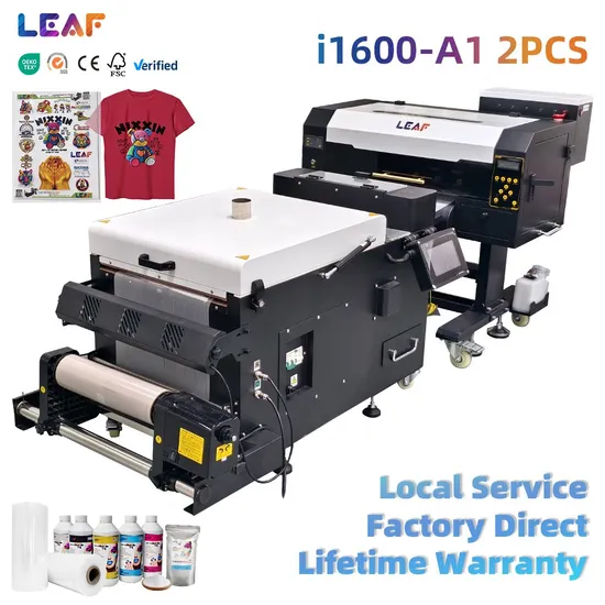 Leaf A3 60cm Dtf Printer with XP600 I3200 Printheads for T-Shirt Hoodies Printing