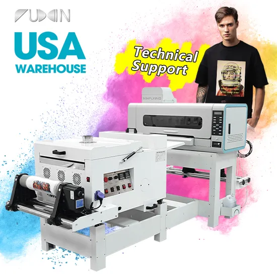 USA Local Service Inkjet Dtf Machine A2 Size with Powder Shaking Machine Dual I1600 All in One Dtf Printer