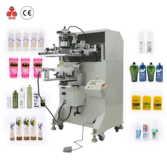 Semi Automatic Flat Round Oval Bottle Screen Printing Machine