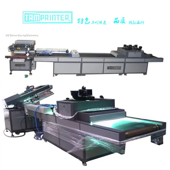 Oblique Arm-Type Screen Printing Machine with UV Tunnel Dryer