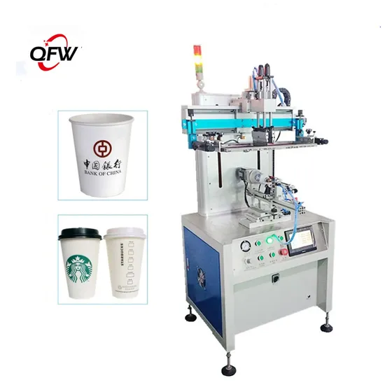 Qfw Rotary Cup Screen Screen Printing Machine Circular Cup Printing Machine