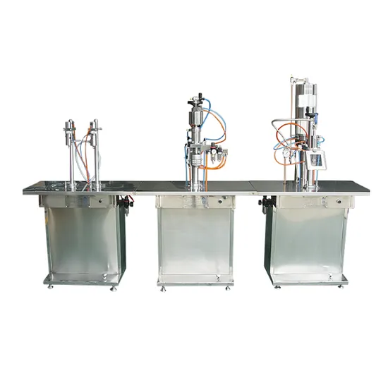 Semi Automatic Liquid Filling Crimping Gas Filling Aerosol Spray Can Filling Machine with CE