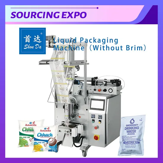 Multi-Functional Automated Vertical Pouch Water Liquid Filling Packing Machine with 4-Side Sealing