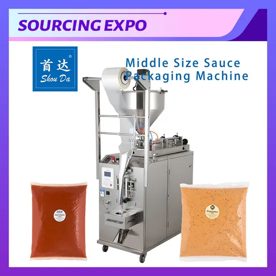 Middle Bag Filling Packing Machine Honey Fruit Sauce Chili Sauce Vegetable Oil Water Wine Soy Sauce Vinegar Detergent Disinfectant Shampoo Pesticide