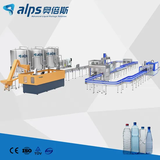 Complete Automatic Pet Glass Bottle Pure Water Production Line 3in1 Filling Machine