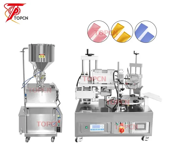Topcn High Quality Semi Automatic Nail Glue Gel Plastic Aluminum Tube Filling and Sealing Machine