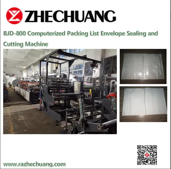Fully Automatic Packing List Envelope Making Machine with Zipper Lock