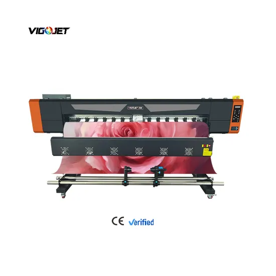 Best Quality 1.8m Large Format Digital Advertising Printing Machine Vigojet Eco Solvent Printer for Banners