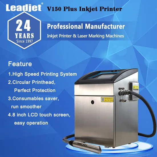Batch Number Inkjet Coding Machine Manufacturer Expiry Date Coder Printer for Carton Plastic Bag PE PP Bag