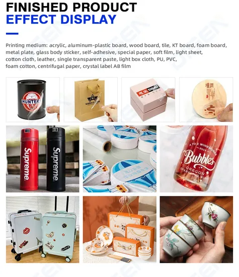 Ab Film A3 A4 Size UV Dtf Sticker Crystal Label Printer Glass Bottle Wood Gift Box UV Flatbed Printing Machine with Honson Board