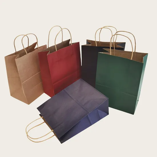 Wholesale Custom Dyed Kraft Paper Tote Bags