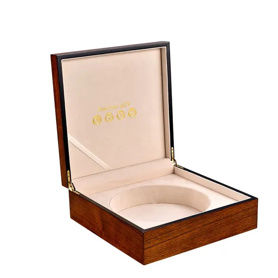 Manufacturer Badge Packaging Box, Wooden Gold and Silver Coin Commemorative Coin Display Box, New Medal Badge Chest Badge Box