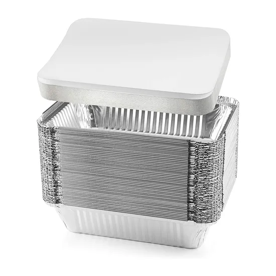 Custom Packaging Wholesale Hot Size Disposable Aluminum Foil Pans Baking Foil Dish Cake Mold Cup Oven Tray Food Foil Container
