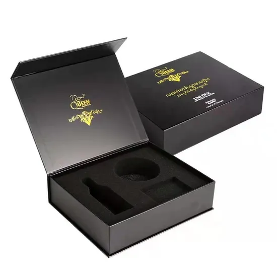 Wholesale Custom Luxury Black Tools Magnetic Gift Paper Packaging Box with Insert