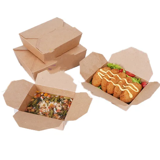 Custom Eco Friendly Disposable Fry Fried Chicken Take out Paper Fries Fast Food Delivery Packaging Box
