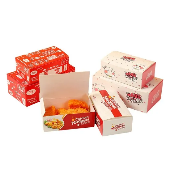 Custom Chips Cake Burger Chocolate Pizza Takeaway Fast Food Paper Packaging Box