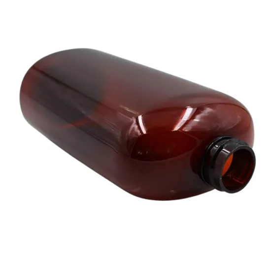 Custom Eco-Friendly 500ml Pet Plastic Amber Cosmetic Bottle Shampoo Bottle with Lotion Pump
