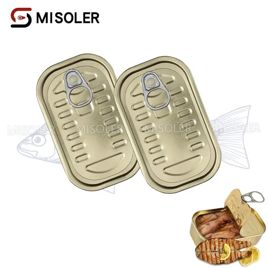 Rectangular Tinplate Tin Free Steel Can Lid Easy Open End TFS Eoe for Tuna Fish Meat