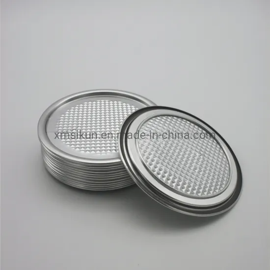 300# Aluminum Peel off Lids Round Pull Ring Canning Lids for Wholesale Food Packing