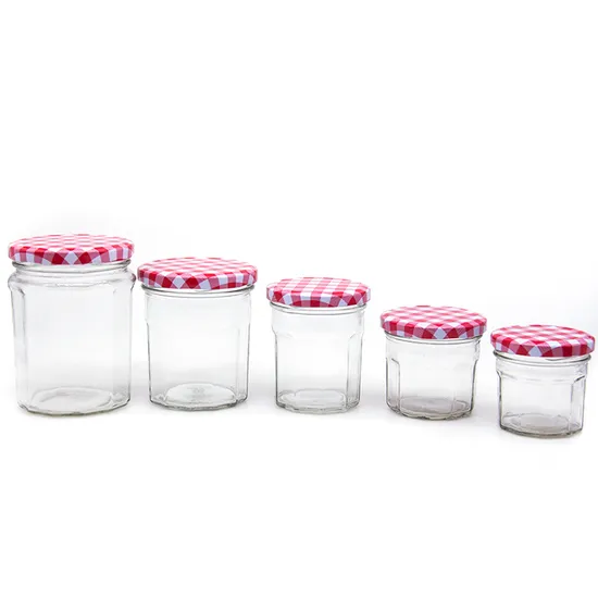 Promotional 100ml 250ml 380ml Transparent Round Glass Jar with Airtight Lid