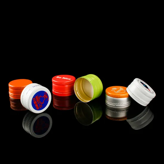 Custom Embossed Silk Screen Printing 28mm Sacmi Sake Carbonated Drink Till Sparking Juice Ropp Aluminum Water Screw Plastic Bottle Caps