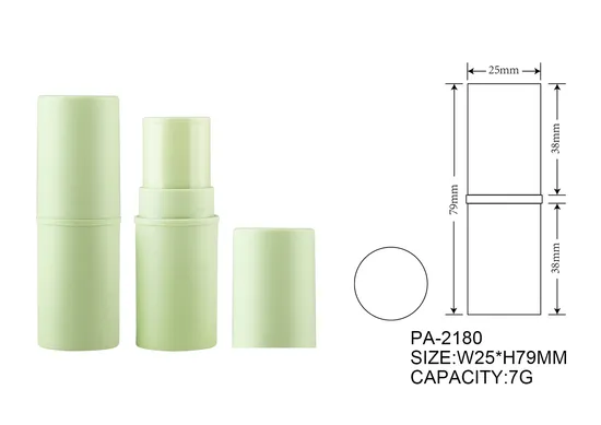 PA-2180 Mini Stick Foundation Container Empty Lip Balm Tube Plastic Concealer Packaging Stick Foundation Tube Cosmetics Packaging Bamboo Shape Lip Balm Tube
