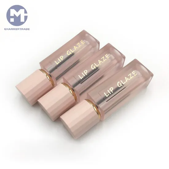 Beauty Product Cosmetics Packaging Pink Lip Gloss Tubes 2.6ml Polished Bottle Lip Gloss Tube Packaging Wholesale Lip Gloss Container with Brush