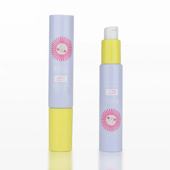 Pump Head Tube, Flexible Plastic Squeeze Cosmetic Tube for Liquid Foundation, Sunscreen, Cream and Lotion